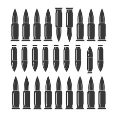 Silhouette bullets black color only