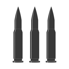 Silhouette bullets black color only