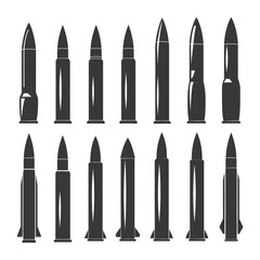 Silhouette bullets black color only