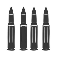 Silhouette bullets black color only