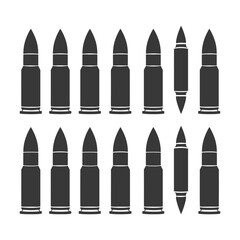 Silhouette bullets black color only