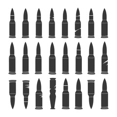 Silhouette bullets black color only