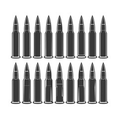 Silhouette bullets black color only