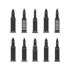 Silhouette bullets black color only