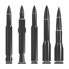 Silhouette bullets black color only