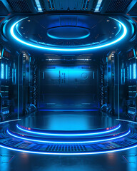 Obraz premium blue, technology, architecture, space, background