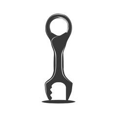 Silhouette bottle opener tool black color only
