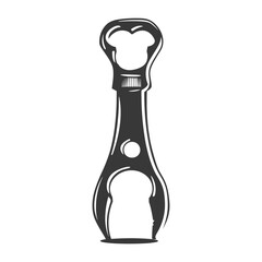 Silhouette bottle opener tool black color only