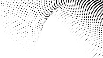 Black and white halftone dots pattern. abstract vector background