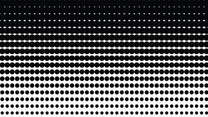 Black and white halftone dots pattern. abstract vector background