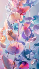 Detailed view of a cluster of colorful flowers in a botanical setting