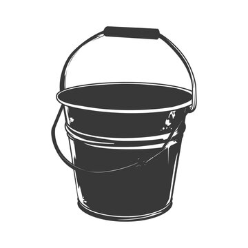 recommend clip art: Silhouette bucket black color only