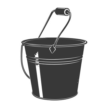 recommend clip art: Silhouette bucket black color only