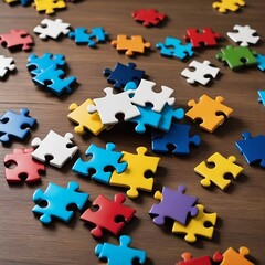 Obraz premium jigsaw puzzle pieces