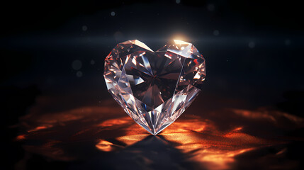 Fototapeta premium A diamond shines brightly