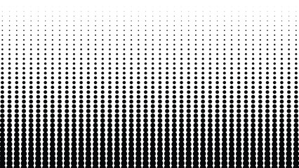 Black and white halftone dots pattern. abstract vector background