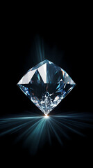 A diamond shines brightly