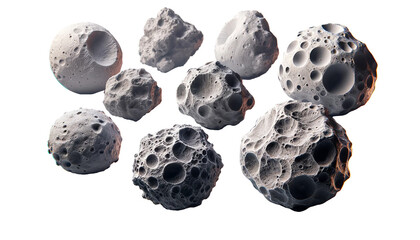 Asteroid isolated on white background.