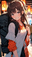 Obraz premium japanese woman anime kaida