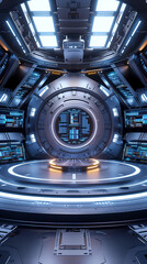 Fototapeta premium technology, display, architecture, stage, background