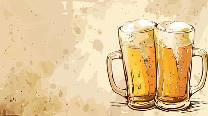 Beer design over beige design vector illustration. Vector