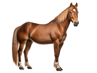 a horse standing on a white background