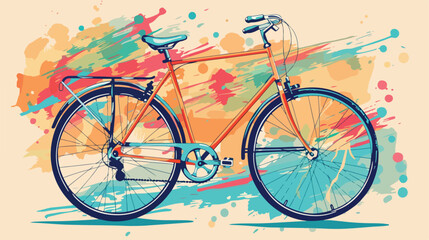 Bicycle desing over colors background vector illustration
