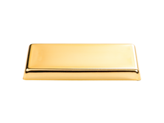 a gold rectangular object with a white background