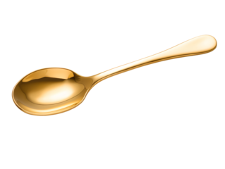 a gold spoon with a handle