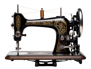 a black and gold sewing machine