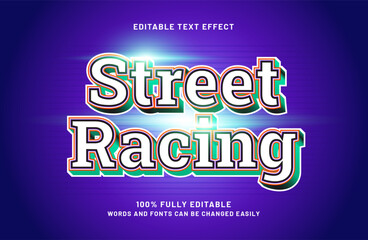 street racing editable text effect in racing and speed text style