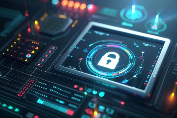 Obraz premium Enhance user management with a secure platform that integrates adaptive security alerts, encrypted communication, and effective business protocols.