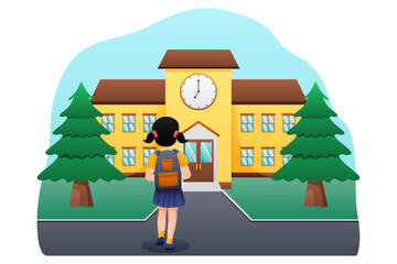 Back to School Flat Design Illustration