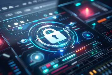 Fototapeta premium Optimize business communication and security with a secure platform that integrates adaptive alerts, encryption, and user management protocols.