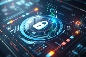 Fototapeta premium Leverage a secure platform with adaptive alerts and encrypted communication to enhance business security and user management protocols.