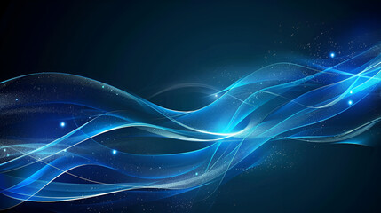 blue wallpaper shimmering elegant light, blue digital wave abstract future technology dark blue background