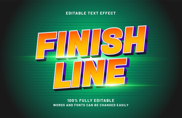 finish line editable text effect in racing and speed text style
