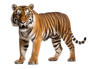 Obraz premium a tiger standing on a white background
