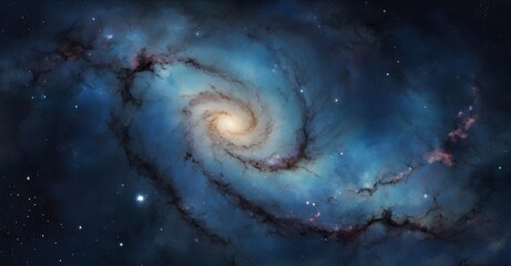 spiral galaxy and stars background. Universe, nebula galaxy, outerspace wallpaper