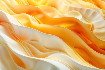 Captivating Citrus Tones in a Flowing 3D Abstract Background