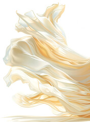 Elegant Bride in Flowing Gown Holding a Lush Floral Bouquet.