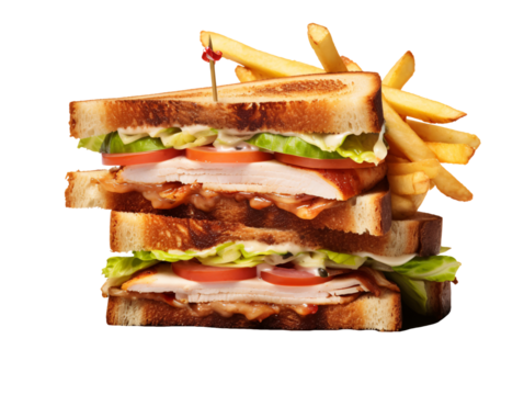 a sandwich with french fries on a plate