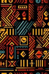 Seamless patterns creative ethnic style vector
