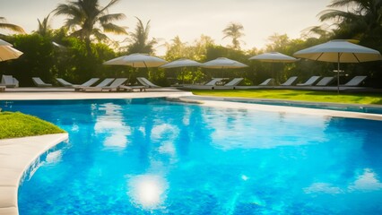 Obraz premium swimming pool in a resort