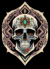 Fototapeta premium Tarot card depicting spiritual guidance, isolated on dark background for interpretation