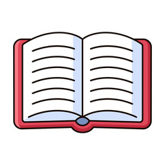 Children's Book Icon in Cartoon Style. Isolated on white background. Clipping paths included.
