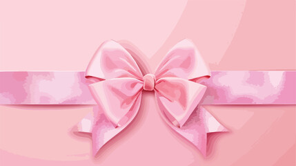 Card bow over pink background vector illustration Vector