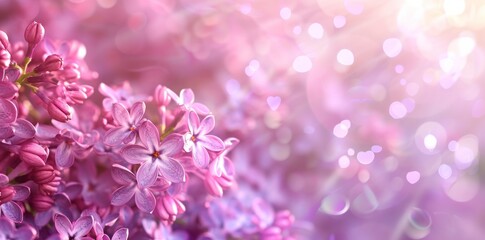 Enchanted Lilacs: A Symphony of Purple Hues and Soft Light - Generative AI