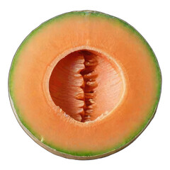 Isolated slice of melon on white