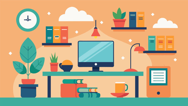 Creating a calming and organized workspace in a small corner of your studio apartment selecting only essential items to maximize productivity and.